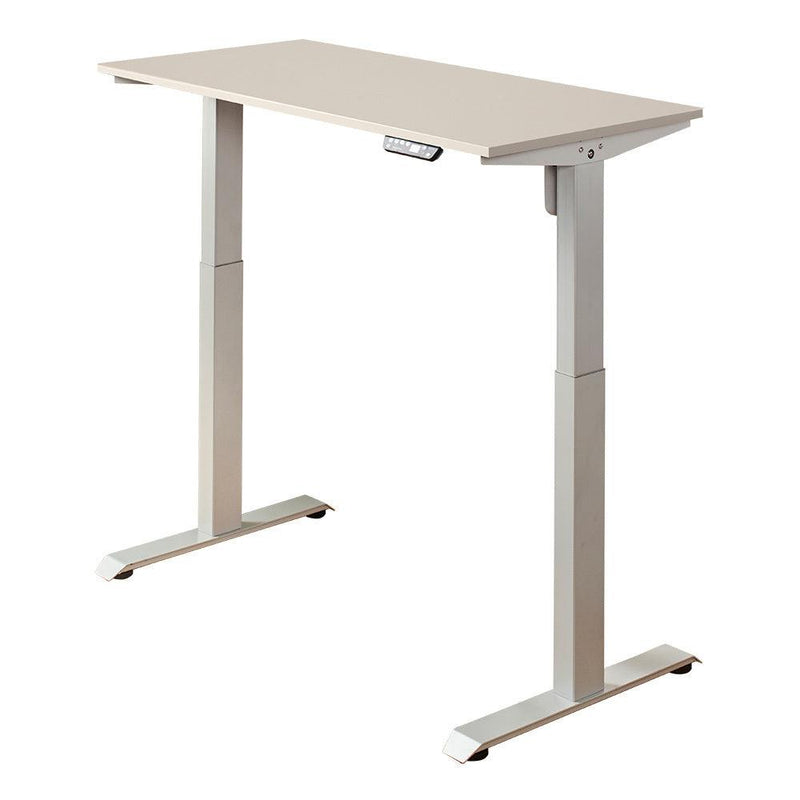 Florence Wood and Metal Electric Height Adjustable Motion Desk in Light Gray - Urban Living Furniture (Los Angeles, CA)