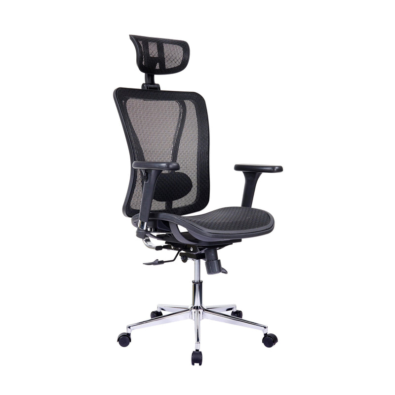 Techni Mobili High Back Executive Mesh Office Chair with Arms, Headrest and Lumbar Support , Black - Urban Living Furniture (Los Angeles, CA)