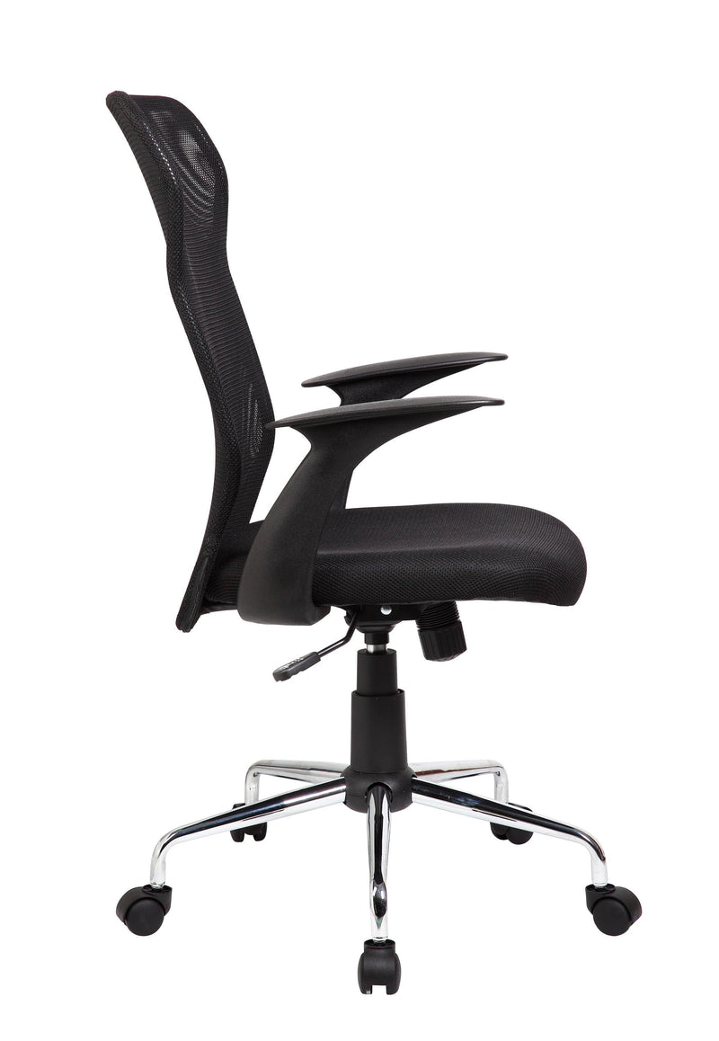 Techni Mobili Medium Back Mesh Assistant Office Chair, Black - Urban Living Furniture (Los Angeles, CA)