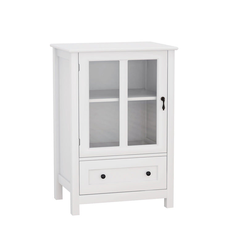 BuffetStorage cabinet with single glass doors and unique bell handle - Urban Living Furniture (Los Angeles, CA)