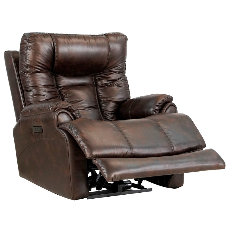 Leather Gel Zero Gravity Brown 37.5W” Width Power Recliner with Power Headrest ( Sofa ) - Urban Living Furniture (Los Angeles, CA)