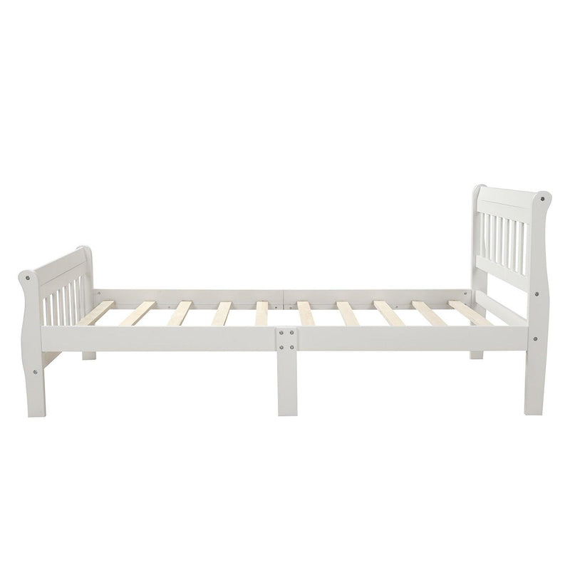 Wood Platform Bed Twin Bed Frame Panel Bed Mattress Foundation Sleigh Bed with Headboard/Footboard/Wood Slat Support - Urban Living Furniture (Los Angeles, CA)