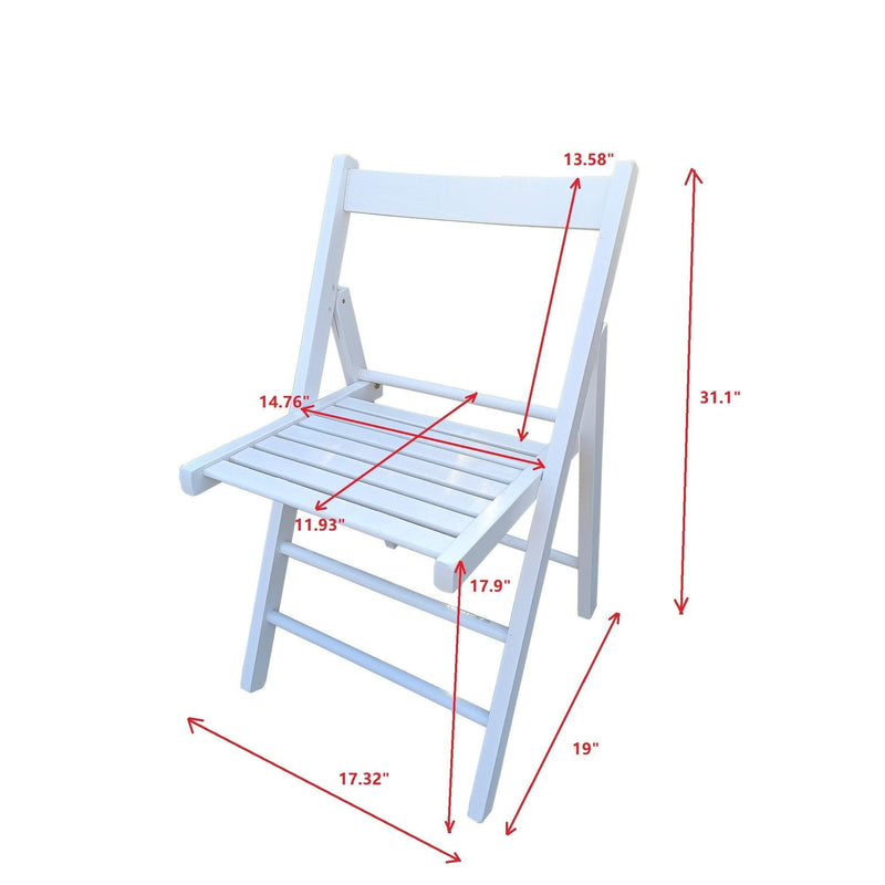 FOLDING CHAIR-2/S, FOLDABLE STYLE -WHITE