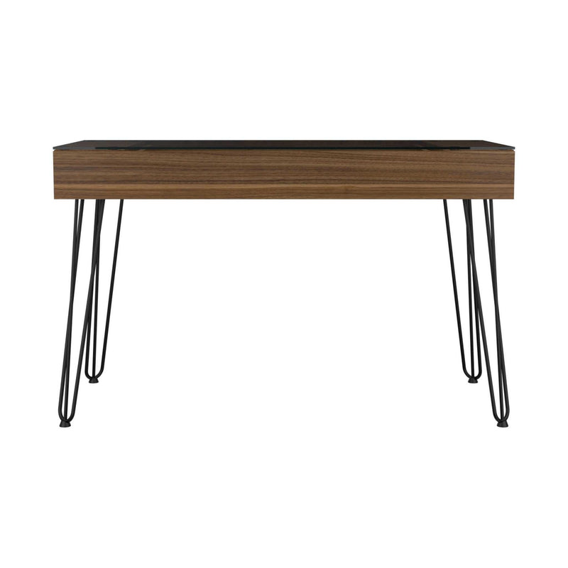 Posey 1-Drawer Rectangle Writing Desk with Hairpin Legs Mahogany - Urban Living Furniture (Los Angeles, CA)