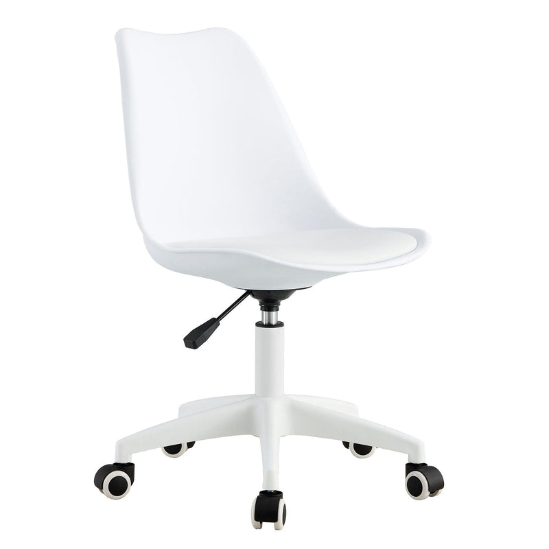 Modern Home Office Desk Chairs, Adjustable 360 °Swivel  Chair Engineering  Plastic Armless Swivel Computer  Chair With Wheels for Living Room, Bed Room Office Hotel Dining Room and White. - Urban Living Furniture (Los Angeles, CA)