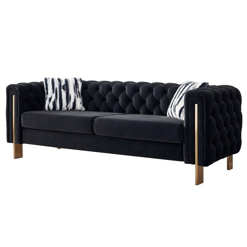 Modern velvet sofa BLACK color - Urban Living Furniture (Los Angeles, CA)