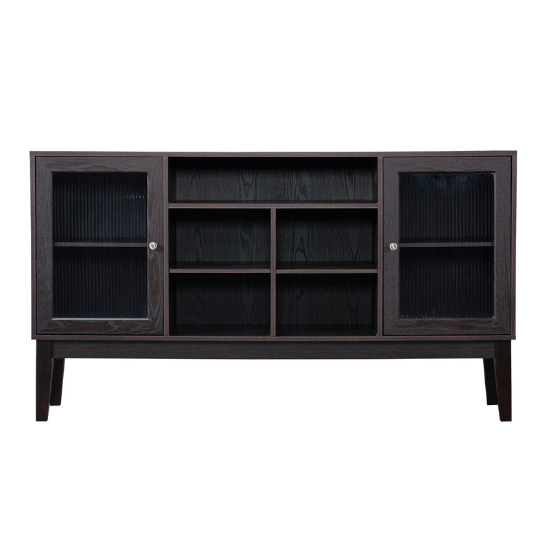 60" Wood TV Stand Console with 4 doors & Solid Wood Legs - Urban Living Furniture (Los Angeles, CA)