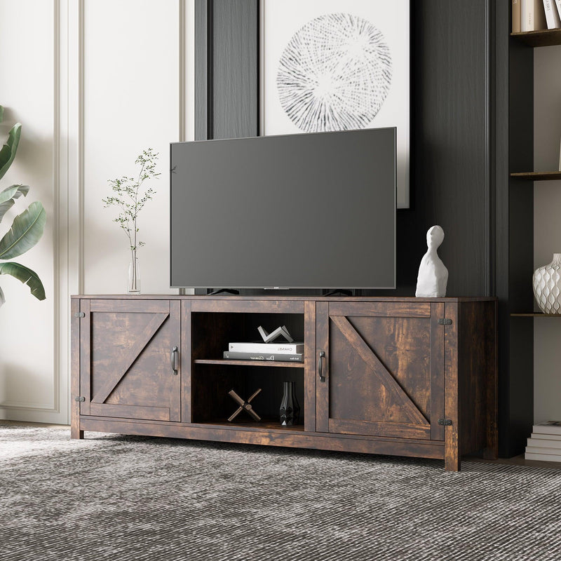 Farmhouse TV Stand,  Wood Entertainment Center Media Console withStorage - Urban Living Furniture (Los Angeles, CA)