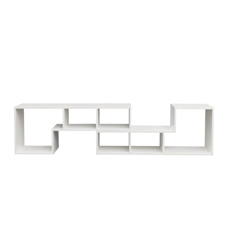 Double L-Shaped TV Stand，Display Shelf ，Bookcase for Home Furniture,White - Urban Living Furniture (Los Angeles, CA)