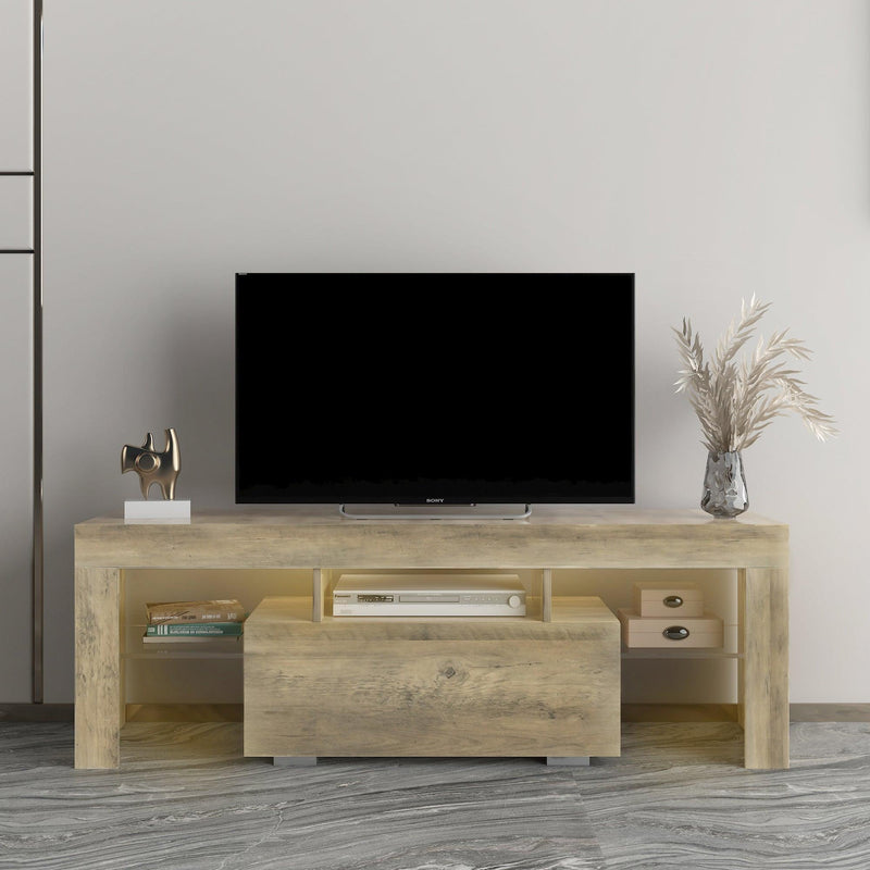 TV Stand with LED RGB Lights,Flat Screen TV Cabinet, Gaming Consoles - in Lounge Room, Living Room,WOOD - Urban Living Furniture (Los Angeles, CA)