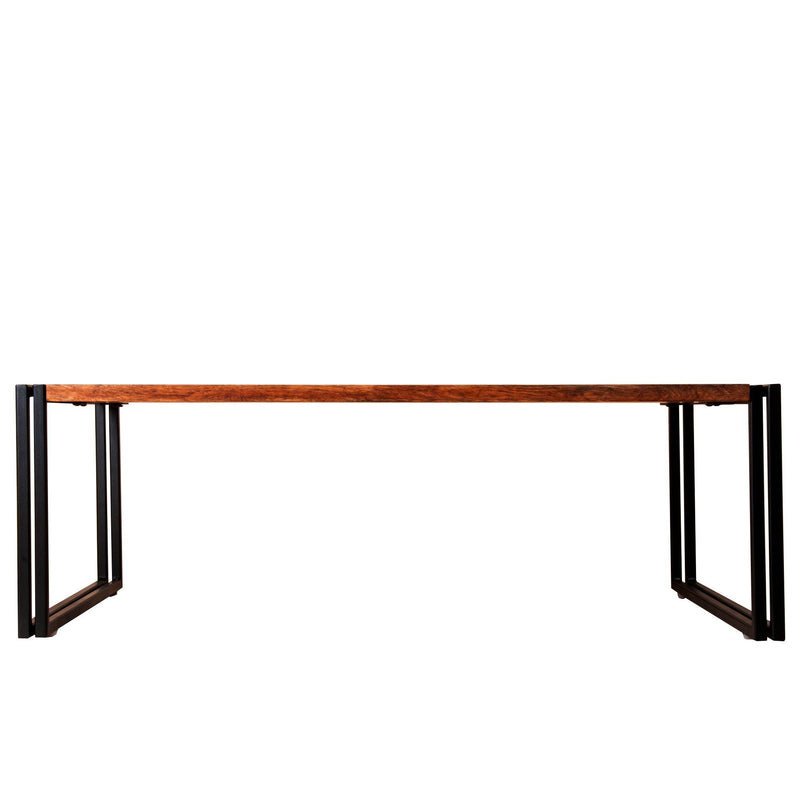 48 Inch Wooden Coffee Table with Double Metal Sled Base, Brown and Black - Urban Living Furniture (Los Angeles, CA)