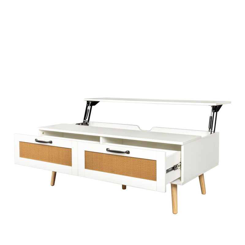 Lift Top Coffee Table,Modern Coffee Table with 2Storage Drawers,Center Table with Lift Tabletop for Living Room, Office - Urban Living Furniture (Los Angeles, CA)