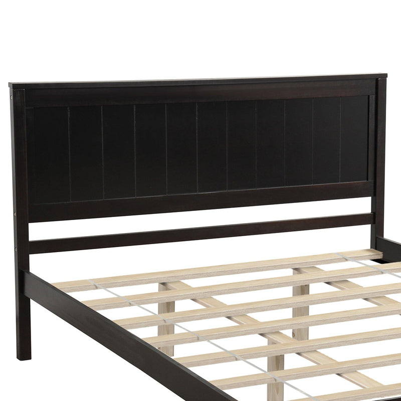 Platform Bed Frame with Headboard , Wood Slat Support , No Box Spring Needed ,Queen,Espresso - Urban Living Furniture (Los Angeles, CA)