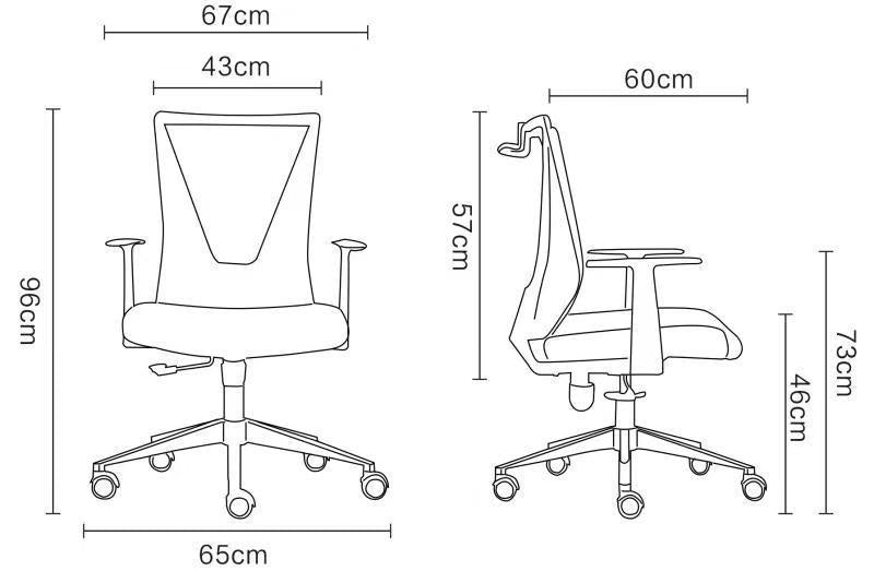 Nicolas Swivel Adjustable Height Fixed Armrest Office Chair Black Wengue and Smokey Oak - Urban Living Furniture (Los Angeles, CA)