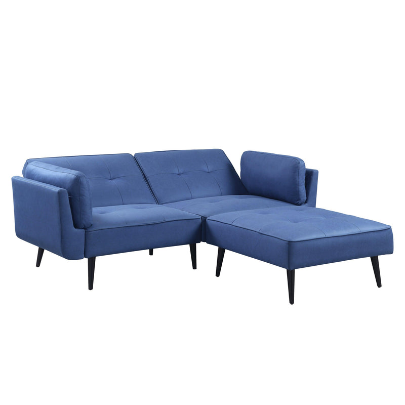 ACME Nafisa Adjustable Sofa & Ottoman, Blue Fabric LV00823 - Urban Living Furniture (Los Angeles, CA)