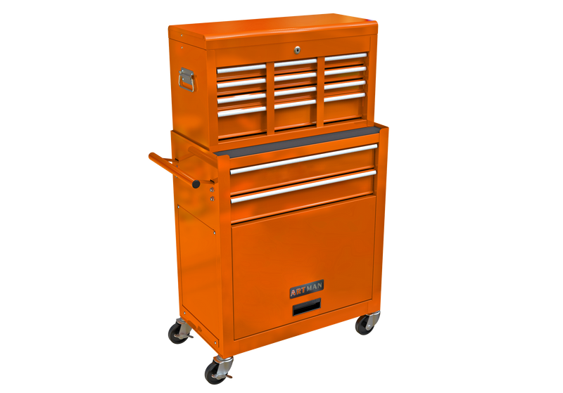 High Capacity Rolling Tool Chest with Wheels and Drawers, 8-Drawer ToolStorage Cabinet--ORANGE - Urban Living Furniture (Los Angeles, CA)