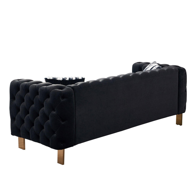 Modern velvet sofa BLACK color - Urban Living Furniture (Los Angeles, CA)