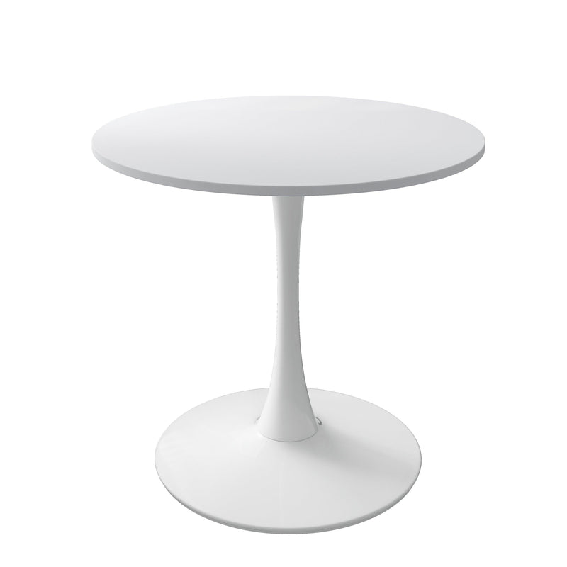 32"Modern Round Dining Table with Round MDF Table Top,Metal Base Dining Table, End Table Leisure Coffee Table,White - Urban Living Furniture (Los Angeles, CA)