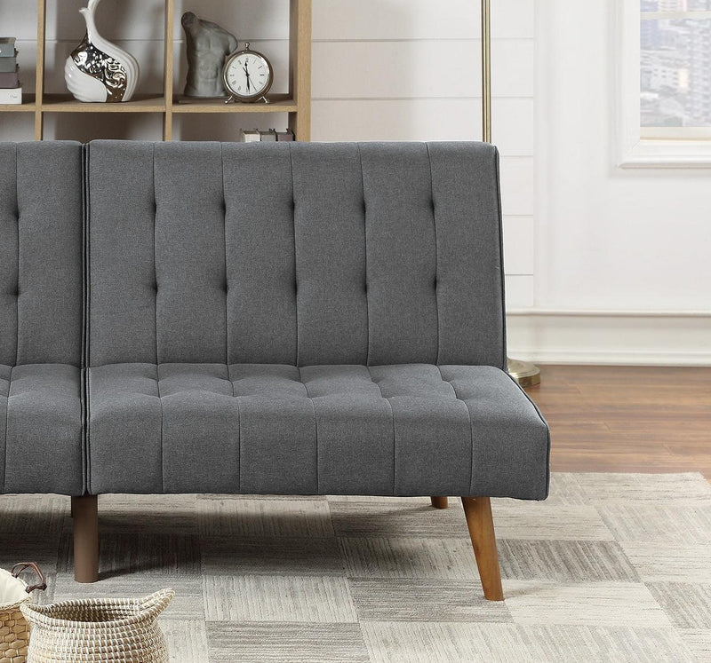 Blue GreyModern Convertible Sofa 1pc Set Couch Polyfiber Plush Tufted Cushion Sofa Living Room Furniture Wooden Legs - Urban Living Furniture (Los Angeles, CA)