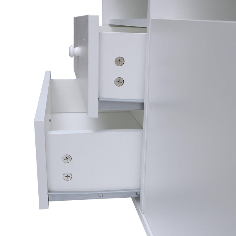 62.99 inchModern style multi-storage space white slide rail TV cabinet