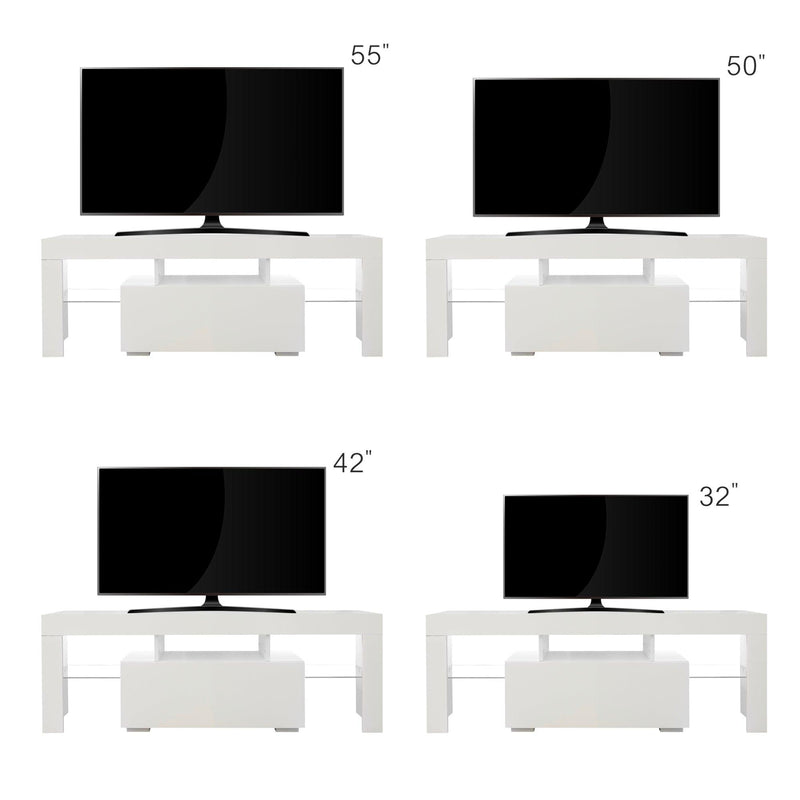 Entertainment TV Stand, Large TV Stand TV Base Stand with LED Light TV Cabinet. - Urban Living Furniture (Los Angeles, CA)