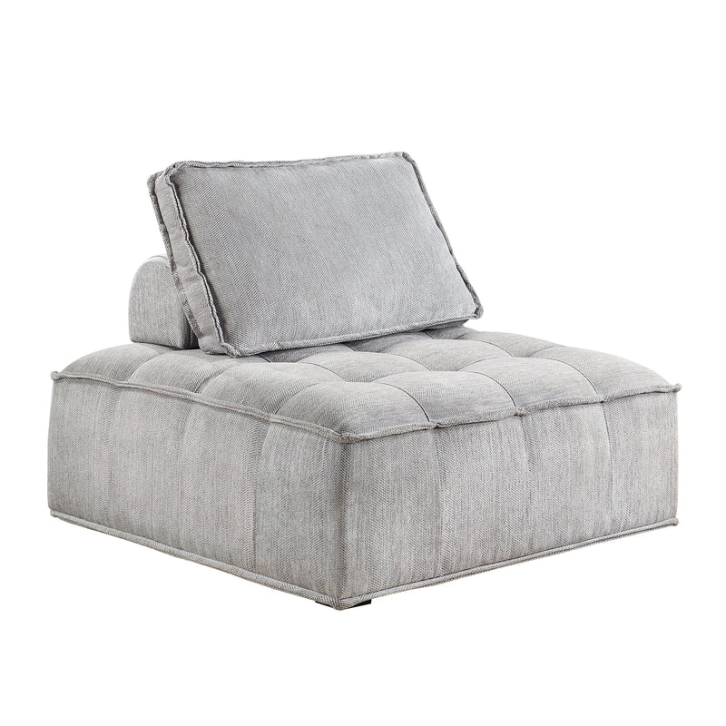 Upholstered Seating Armless Accent Chair 41.3*41.3*32.8 Inch Oversized Leisure Sofa Lounge Chair Lazy Sofa Barrel Chair for Living Room Corner Bedroom Office, Linen, Gray - Urban Living Furniture (Los Angeles, CA)