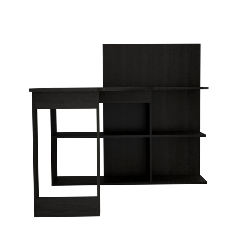 Fairfield 4-Shelf L-Shaped Computer Desk Black Wengue - Urban Living Furniture (Los Angeles, CA)