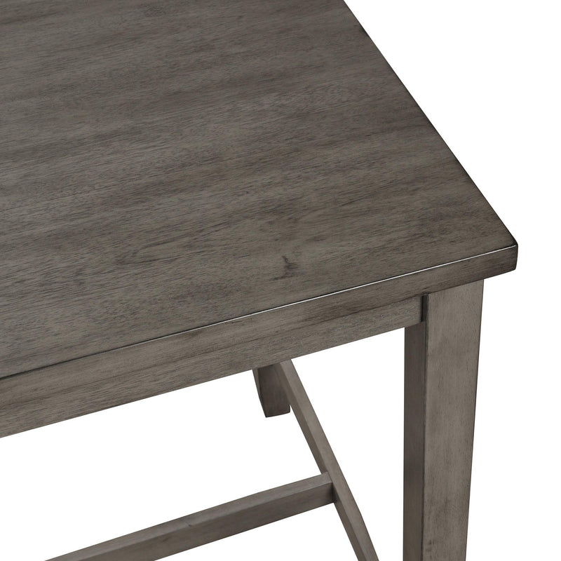 3 Piece Dining Table with Padded Stools, Table Set withStorage Shelf,Dark Gray - Urban Living Furniture (Los Angeles, CA)