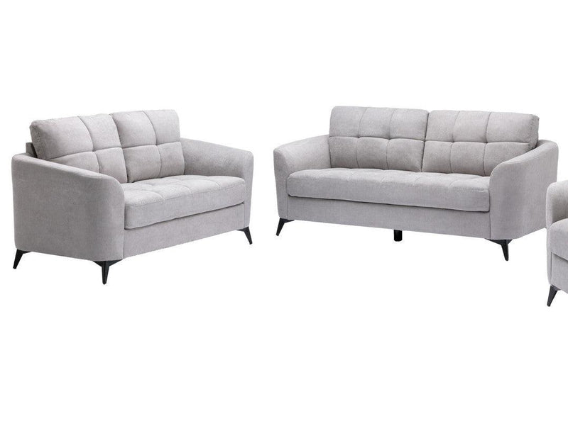 Callie Light Gray Velvet Fabric Sofa Loveseat Living Room Set - Urban Living Furniture (Los Angeles, CA)