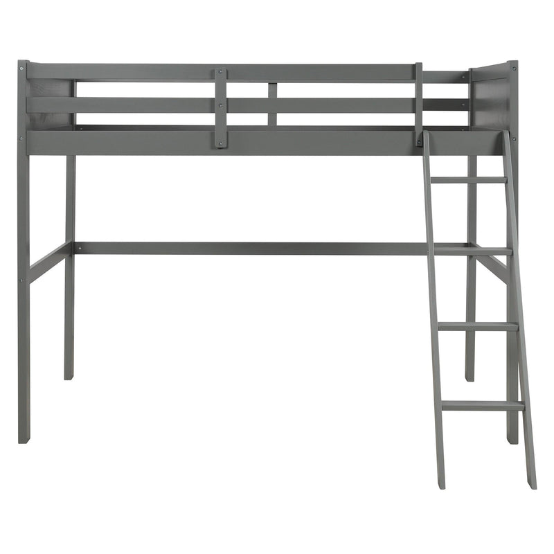 Twin over Full Loft Bed with Cabinet, Gray - Urban Living Furniture (Los Angeles, CA)