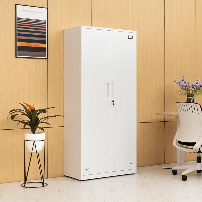 HighStorage Cabinet with 2 Doors and 4 Partitions to Separate 5Storage Spaces, Home/ Office Design