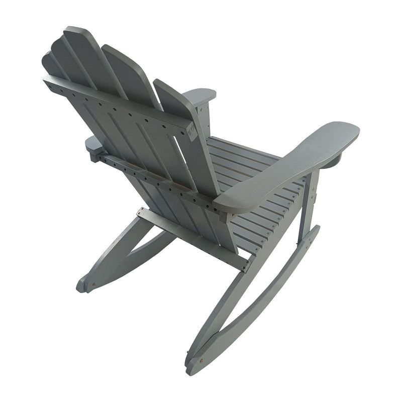 Reclining Wooden Outdoor Rocking Adirondack chair,walnut - Urban Living Furniture (Los Angeles, CA)