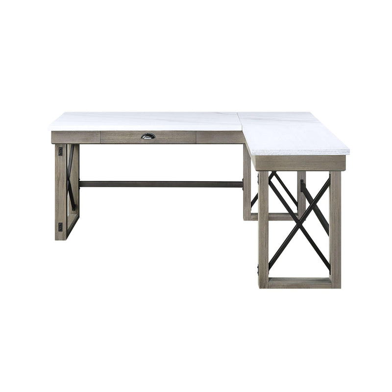 ACME Talmar Writing Desk w/Lift Top in Marble Top & Rustic Oak Finish OF00055 - Urban Living Furniture (Los Angeles, CA)