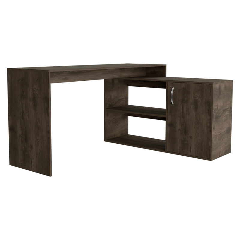 Ridley 2-Shelf L-Shaped Writing Desk Dark Brown - Urban Living Furniture (Los Angeles, CA)