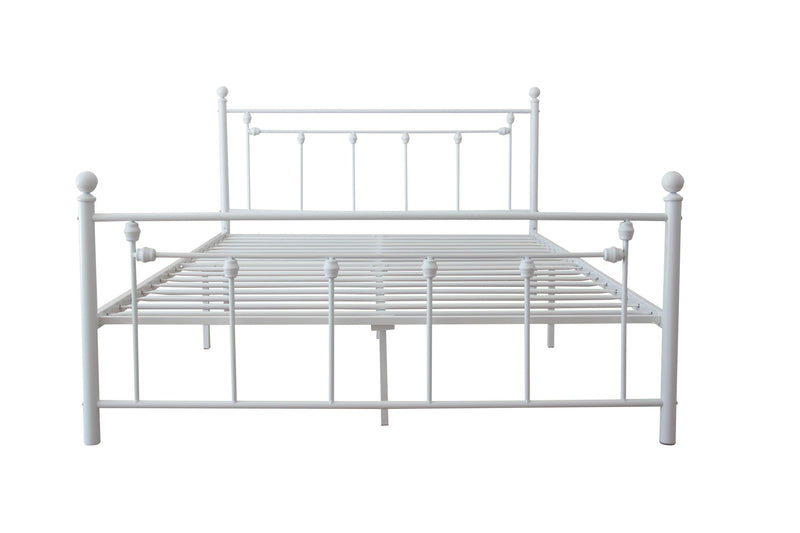 Full Size Metal Bed Frame with Headboard and Footboard (White) - Urban Living Furniture (Los Angeles, CA)