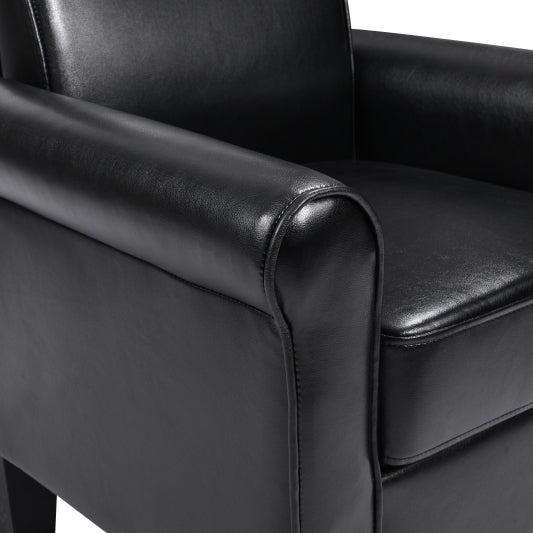 Accent Chairs, Comfy Sofa Chair, Armchair for Reading, Living Room, Bedroom, Office，Waiting Room, PU leather, Black - Urban Living Furniture (Los Angeles, CA)