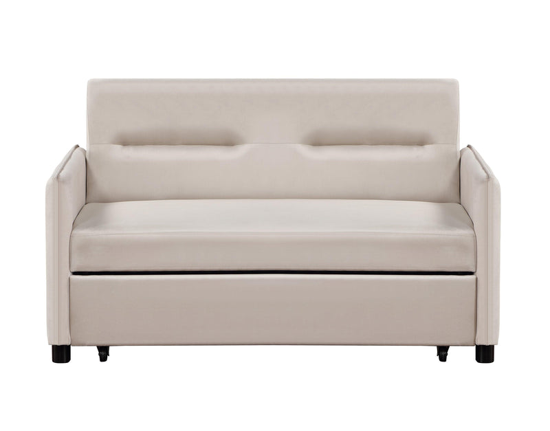 57'' Upholstered Sleeper Sofa 2 Seat Sofabed with 2 Grey Pillow, Beige - Urban Living Furniture (Los Angeles, CA)