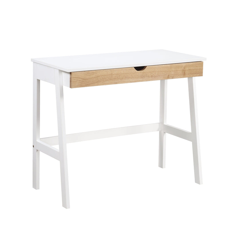 Hilton Desk In White/Natural - Urban Living Furniture (Los Angeles, CA)