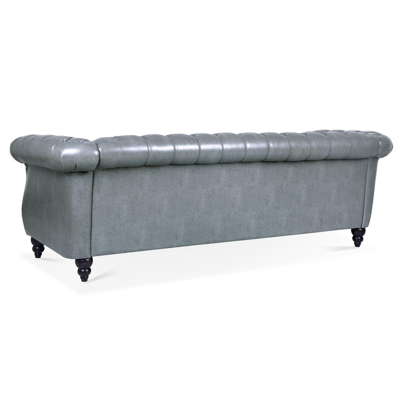 84.65" Rolled Arm Chesterfield 3 Seater Sofa. - Urban Living Furniture (Los Angeles, CA)