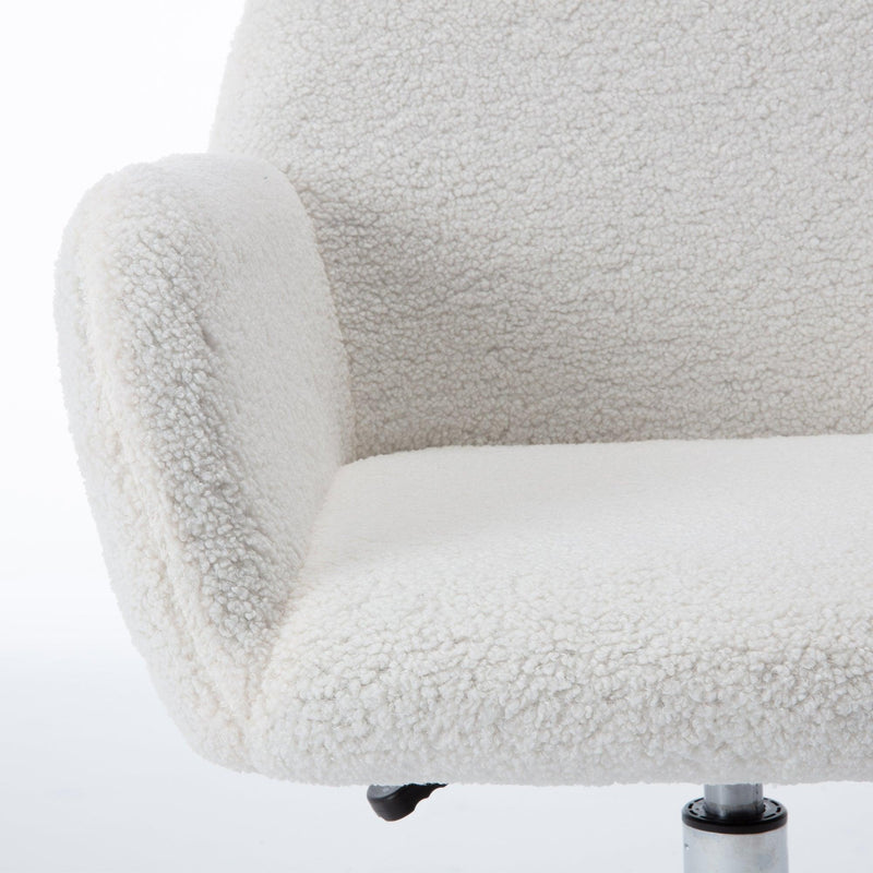 Faux Fur Home Office Chair,Fluffy Fuzzy Comfortable Makeup Vanity Chair ,Swivel Desk Chair Height Adjustable Dressing Chair for Bedroom - Urban Living Furniture (Los Angeles, CA)