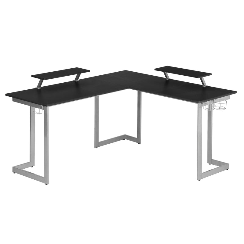 Techni Sport Warrior L-Shaped Gaming Desk, Black - Urban Living Furniture (Los Angeles, CA)