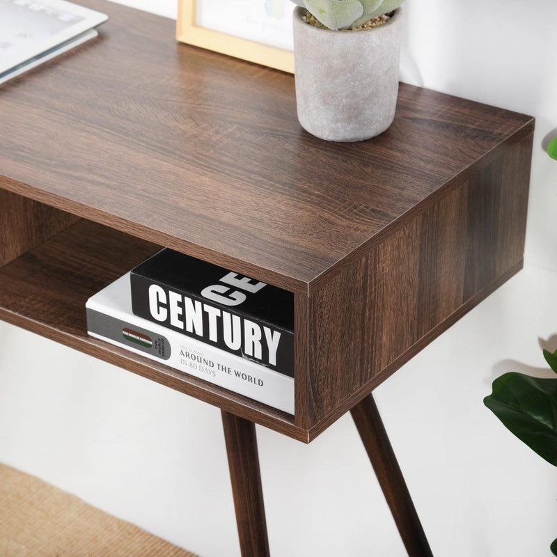 35.4" Writing Computer Desk With Drawer, walnut & white - Urban Living Furniture (Los Angeles, CA)