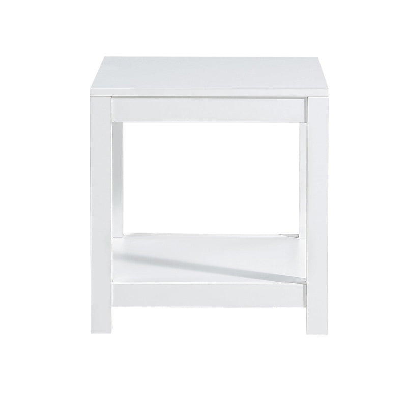 Simple white side table , 2-tier small space end table ,modern night stand, sofa table, side table withStorage shelve - Urban Living Furniture (Los Angeles, CA)