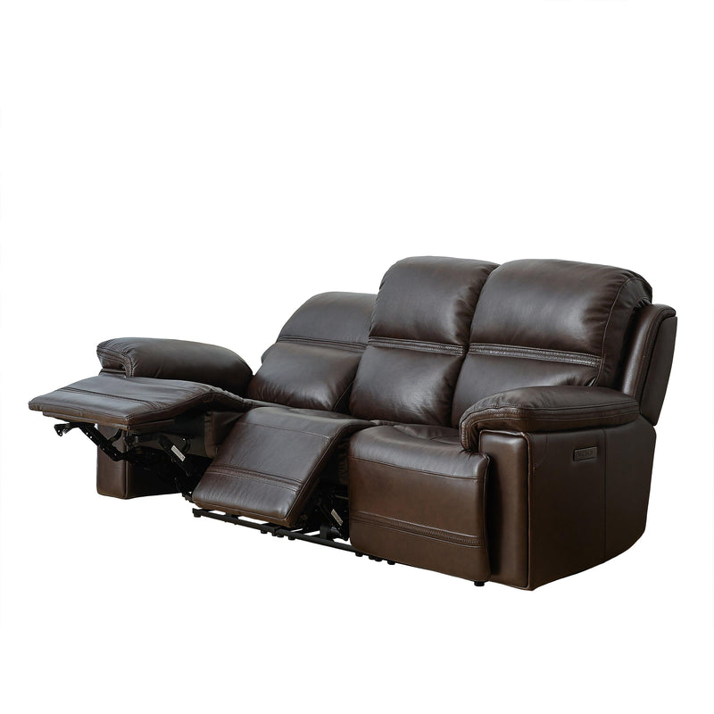 Timo Top Grain Leather Power Reclining Sofa | Adjustable Headrest | Cross Stitching | All Seat With Dual Power - Urban Living Furniture (Los Angeles, CA)