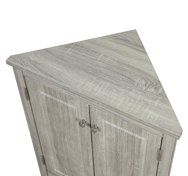 Oak Triangle BathroomStorage Cabinet with Adjustable Shelves, Freestanding Floor Cabinet for Home Kitchen - Urban Living Furniture (Los Angeles, CA)