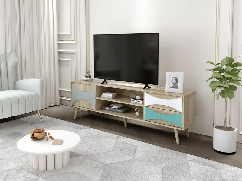 TV Stand withStorage Cabinet and Shelves, TV Console Table for Living Room - Urban Living Furniture (Los Angeles, CA)