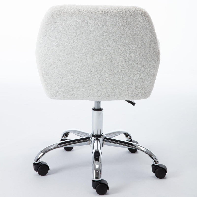 Faux Fur Home Office Chair,Fluffy Fuzzy Comfortable Makeup Vanity Chair ,Swivel Desk Chair Height Adjustable Dressing Chair for Bedroom - Urban Living Furniture (Los Angeles, CA)