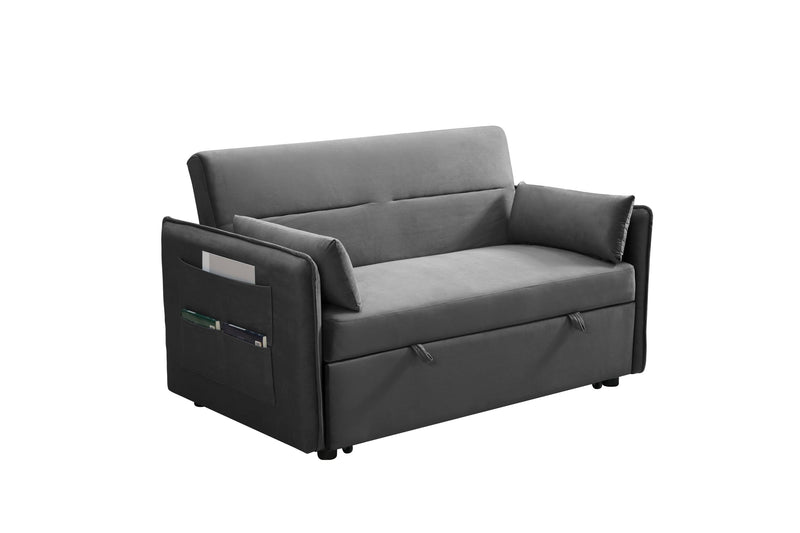 Pull Out Sofa Bed,Modern Adjustable Pull Out Bed Lounge Chair with 2 Side Pockets, 2 Pillows for Home Office - Urban Living Furniture (Los Angeles, CA)