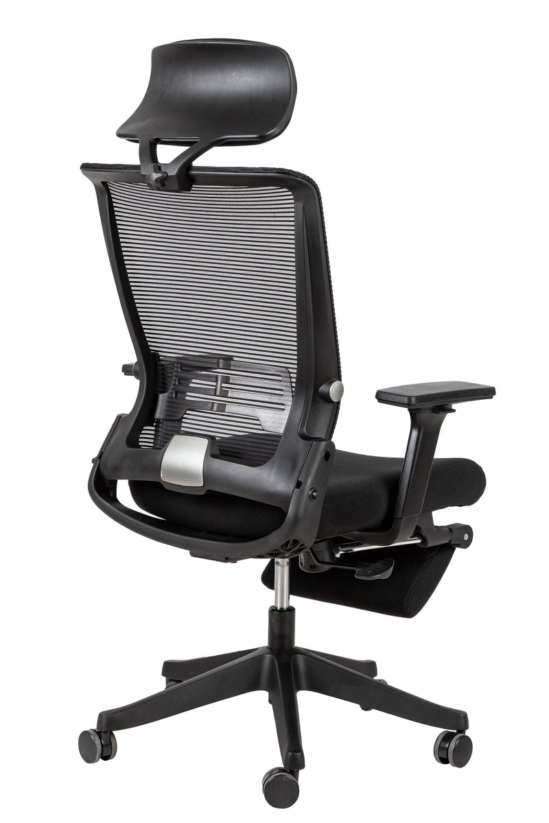 High Back Office Chair with 2d armrest and foot rest, tilt function max 128°,Black - Urban Living Furniture (Los Angeles, CA)