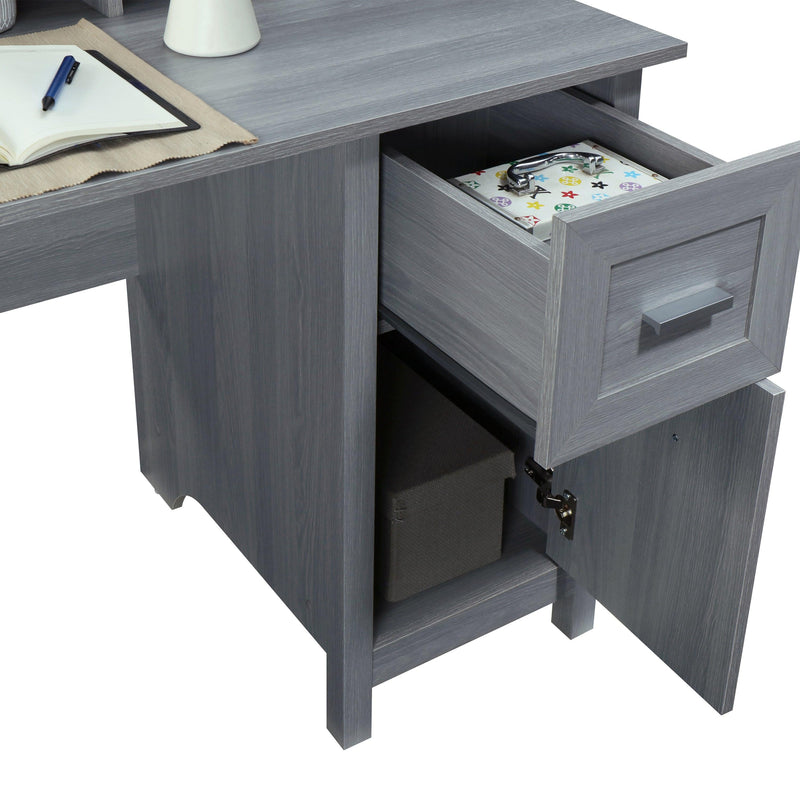 Techni Mobili Classic Office Desk withStorage, Grey